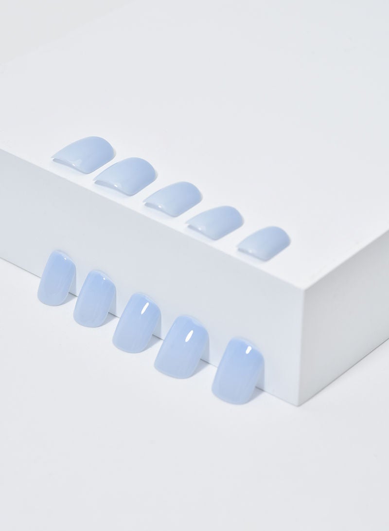 Aila - 24-Piece False Nails Tip Set Sky Blue - Image 1