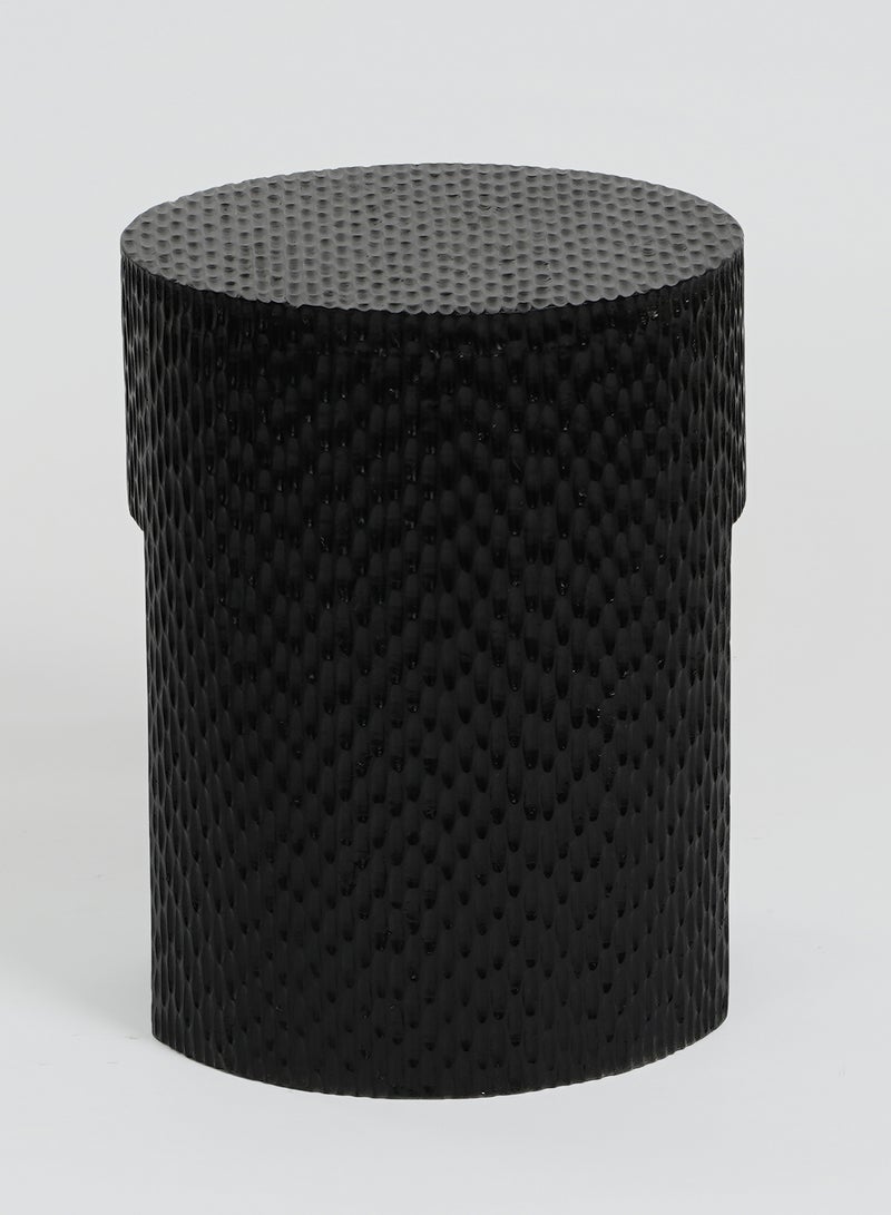ebb & flow - Side Table Luxurious - In Black Wood - Used Next To Sofa As Coffee Corner Black Black 35x35x45cm - Image 1