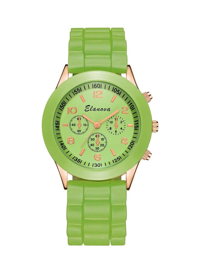 إيلانوفا ساعة يد بعقارب وسوار مصنوع من الجلد - Image 1