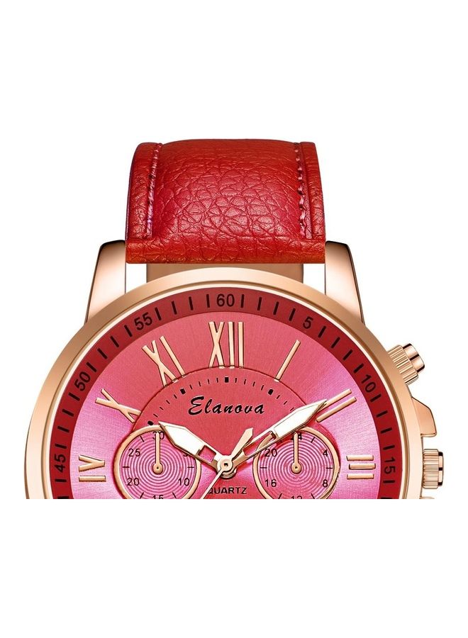 Leather Analog Wrist Watch