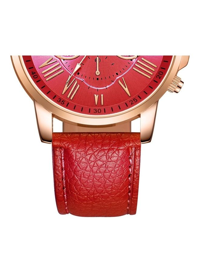 Leather Analog Wrist Watch