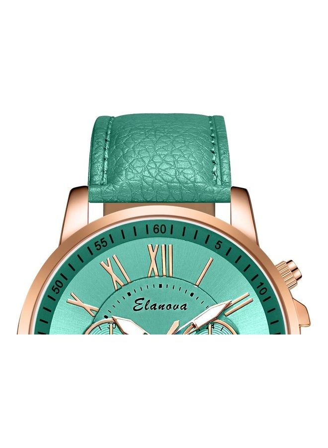 Elanova - Leather Analog Wrist Watch - Image 1