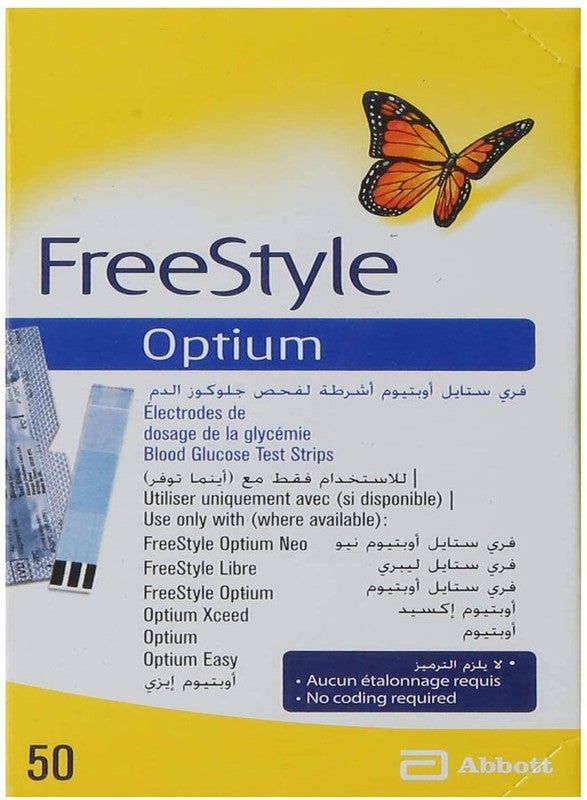 Freestyle - 50-Piece FreeStyle Optium Neo Blood Glucometer Test Strips - Image 1