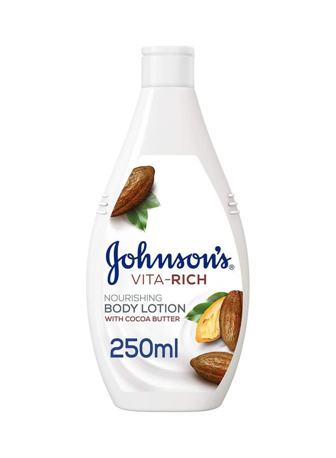 جونسون لوشن فيتا ريتش لتغذية البشرة بخلاصة زبدة الكاكاو شفاف 250ملليلتر - Image 1