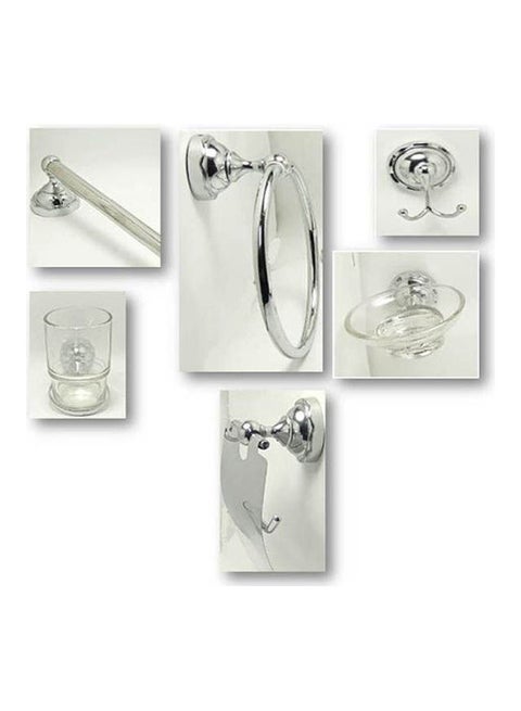 Bathroom Accessories Set Silver