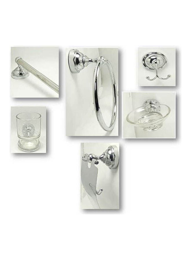Bathroom Accessories Set Silver