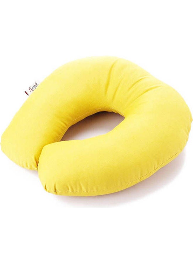 سنوز وسادة رقبة سنوز مايكروفايبر أصفر لامع 30 x 32سم