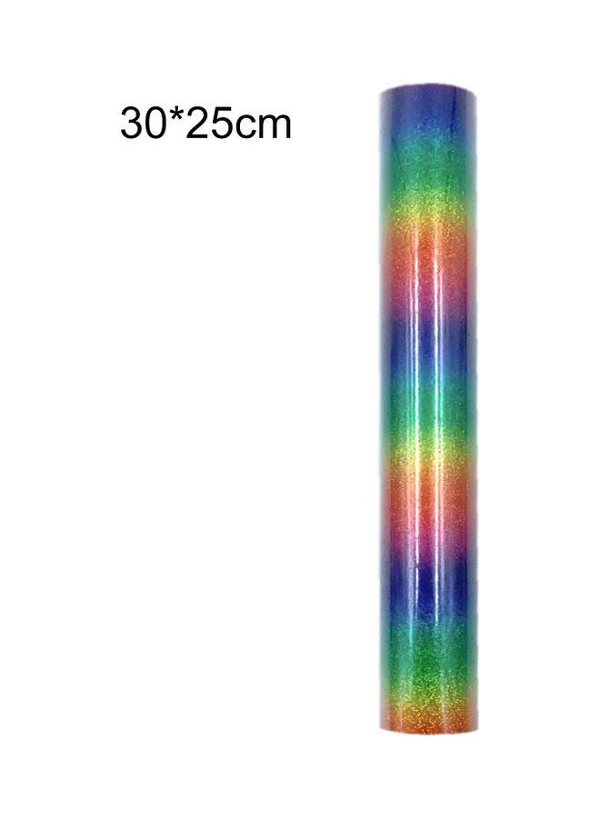 1 Roll Heat Transfer DIY Multi-purpose PVC Clothes Decorative Adhesive Vinyl Sticker Mix Colour 30 x 25cm - Image 1