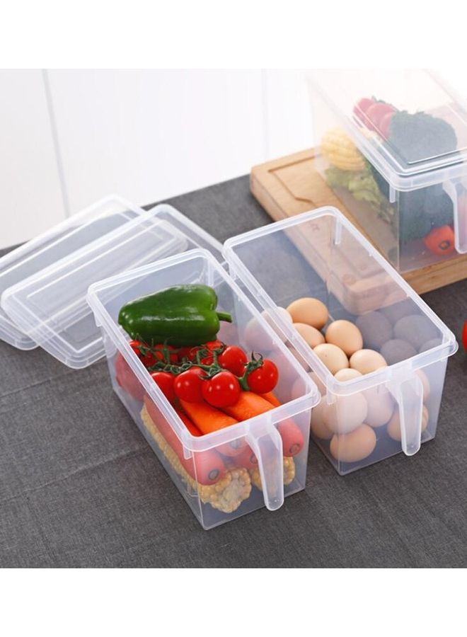 2-Piece Food Storage Boxes With Lids Clear 30 X 15 X 15cm