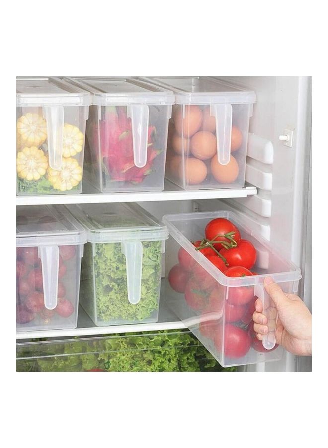 2-Piece Food Storage Boxes With Lids Clear 30 X 15 X 15cm