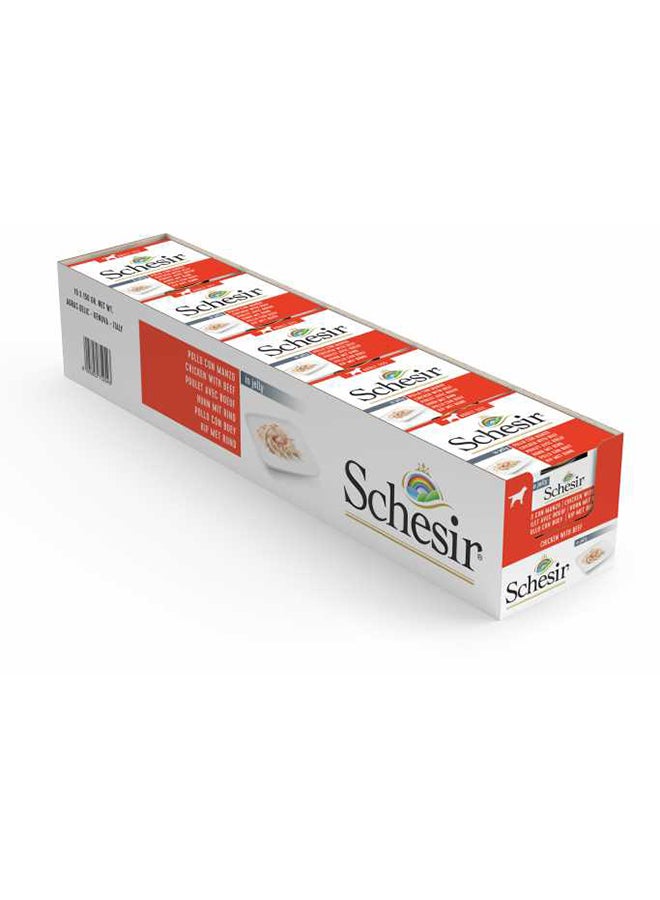 شيسر مجموعة طعام رطب للقطط يحتوي على شرائح الدجاج مع لحم البقر مكونة من 4 قطع 85جرام - Image 5