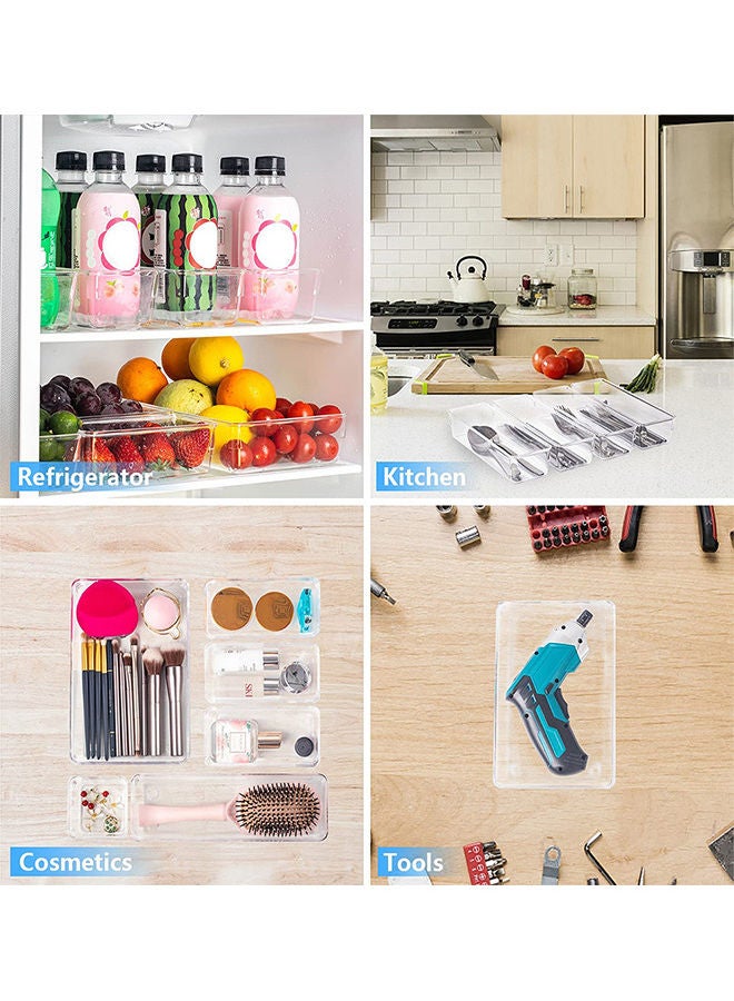 Generic 12-Piece Desk Drawer Organizer Trays Clear 25x24.5x12cm  - Image 3