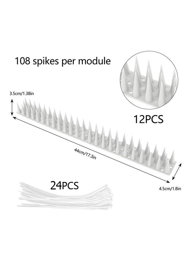 Generic 12-Piece Birds Spikes Set White 43x4x3.5cm  - Image 2