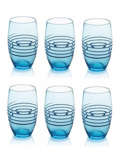 IVV 6-Piece Tall Ring Tumbler Set Turquoise Blue  - Image 1
