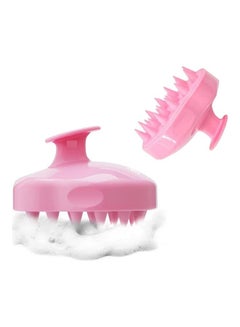 AIWANTO Hair Clean Exfoliate Scalp Brush Wide Tooth Comb Pink 9.8cm  - Image 2