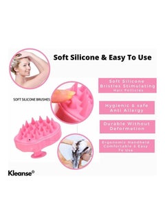 AIWANTO Hair Clean Exfoliate Scalp Brush Wide Tooth Comb Pink 9.8cm  - Image 3