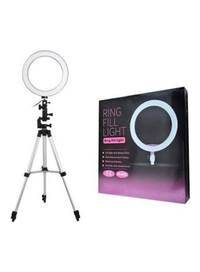 PULUZ - RGB Ring Light Dimmable LED Ring Fill Light Lamp 30cm Color APP Control With Phone Clip For Youtube Selfie Video Live White - Image 1