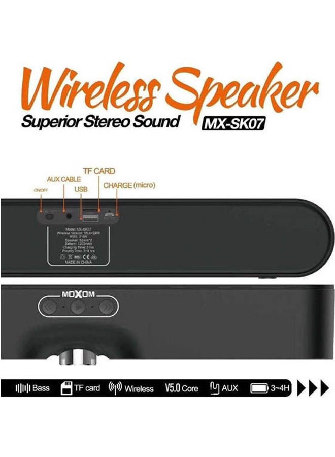 MOXOM Super Bass Moxom Wireless Speaker mx-sk07 Black  - Image 3