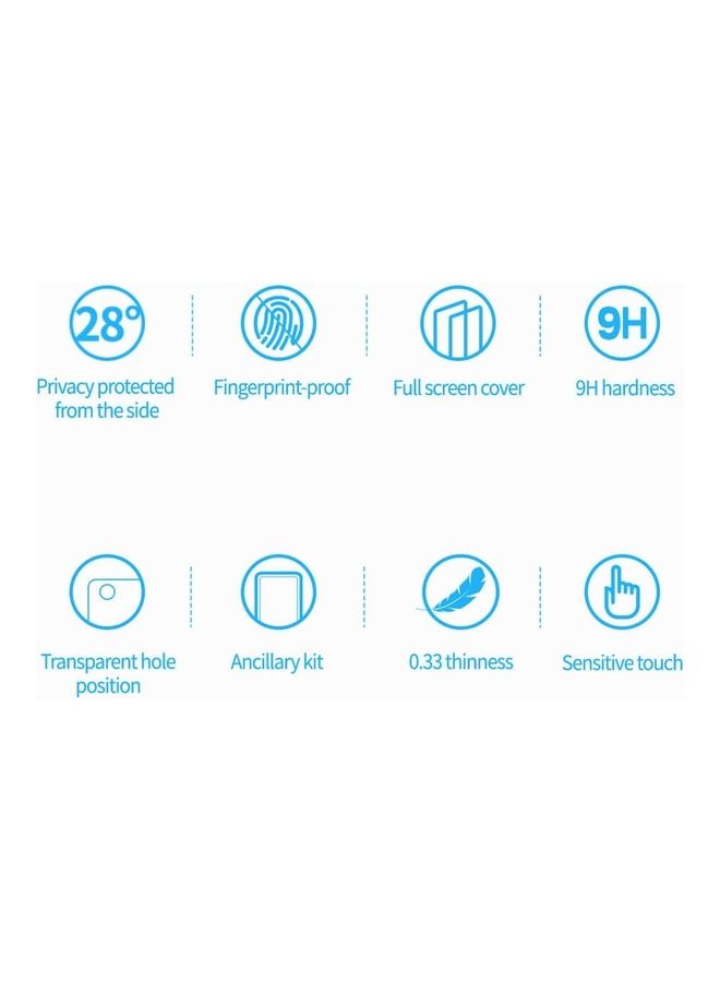 Nillkin 2.5D Guardian Privacy Tempe Glass Screen Protector For Apple iPhone 13 Mini , 0.33mm Black - Image 2