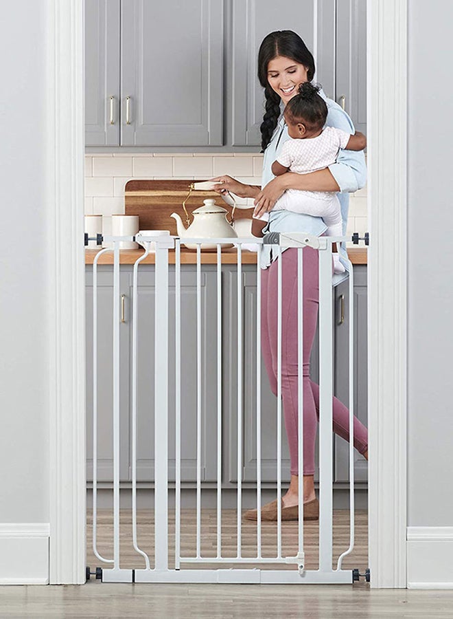 Easy Step Extra Tall Adjustable Baby Quick Install Auto Close - White - v1632716731/N20540917A_3