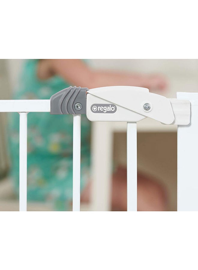Easy Step Extra Tall Adjustable Baby Quick Install Auto Close - White