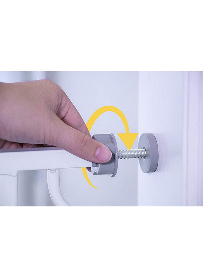 Easy Step Extra Tall Adjustable Baby Quick Install Auto Close - White