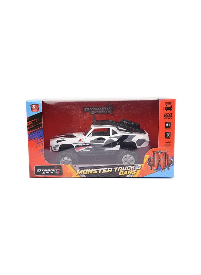 Monster Pull Back Diecast Car With Light And Sound - Assorted 15.5 x 7 x 7cm