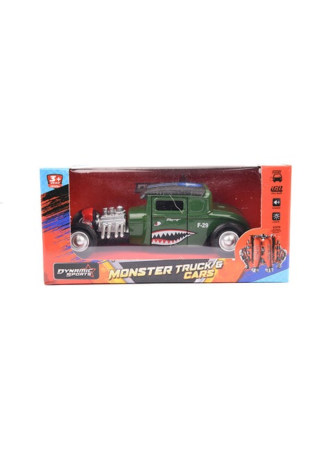 American Drag Racing Pullback Car With Light And Sound Assorted 15.5 x 7 x 7cm