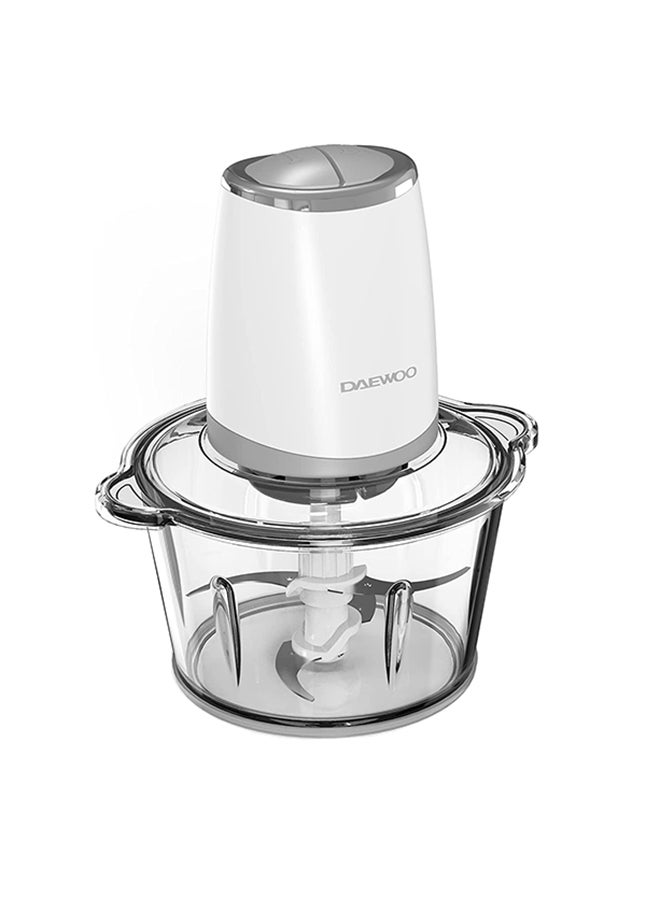 DAEWOO - Chopper With Mincer Grinder Function, With Glass Bowl And Quad Blade, Korean Technology 1.8 L 500.0 W DFC2052 White - Image 1