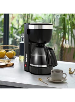 DAEWOO Coffee Machine 10 Cup Coffee Maker for Drip Coffee and Espresso with Glass Carafe, Korean Technology 1.25 L 800.0 W DCM1302B Black/Silver  - Image 5