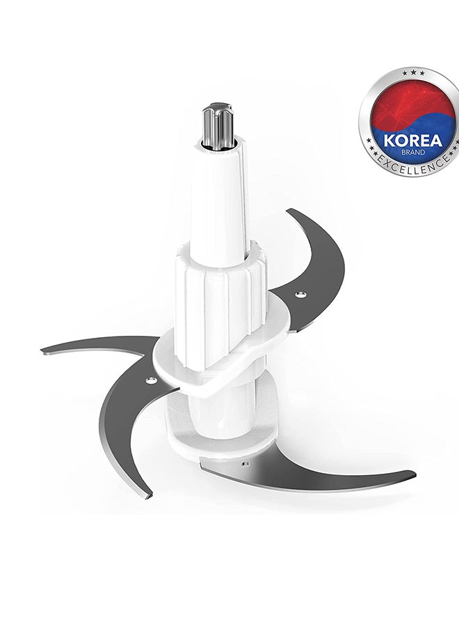 DAEWOO - Chopper With Mincer Grinder Function, With Glass Bowl And Quad Blade, Korean Technology 1.8 L 500.0 W DFC2052 White - Image 1