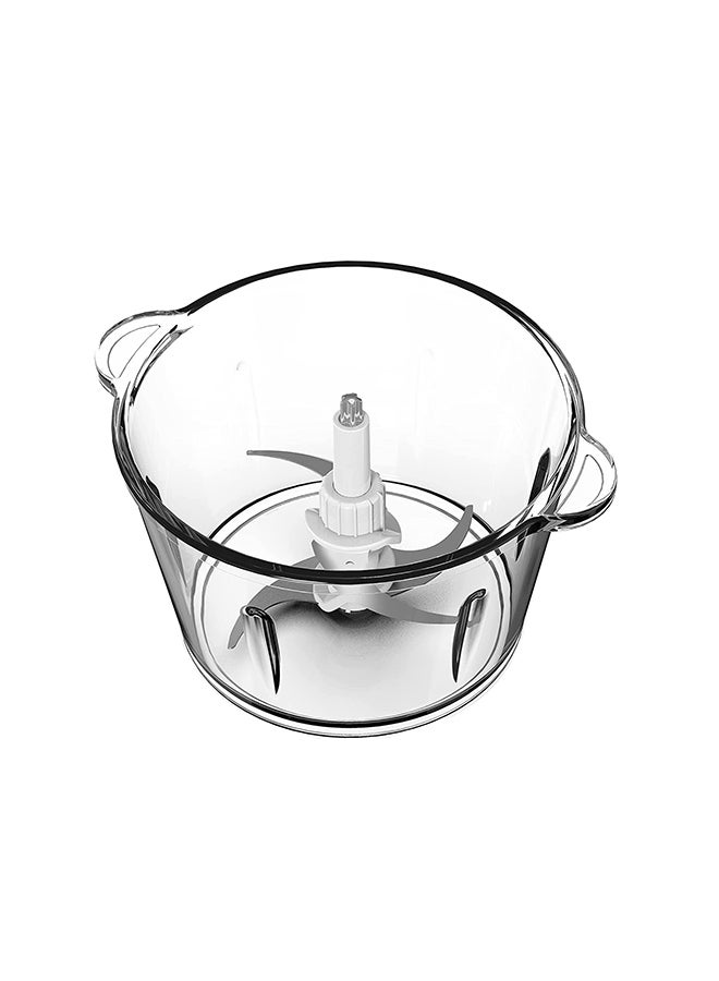 DAEWOO - Chopper With Mincer Grinder Function, With Glass Bowl And Quad Blade, Korean Technology 1.8 L 500.0 W DFC2052 White - Image 1