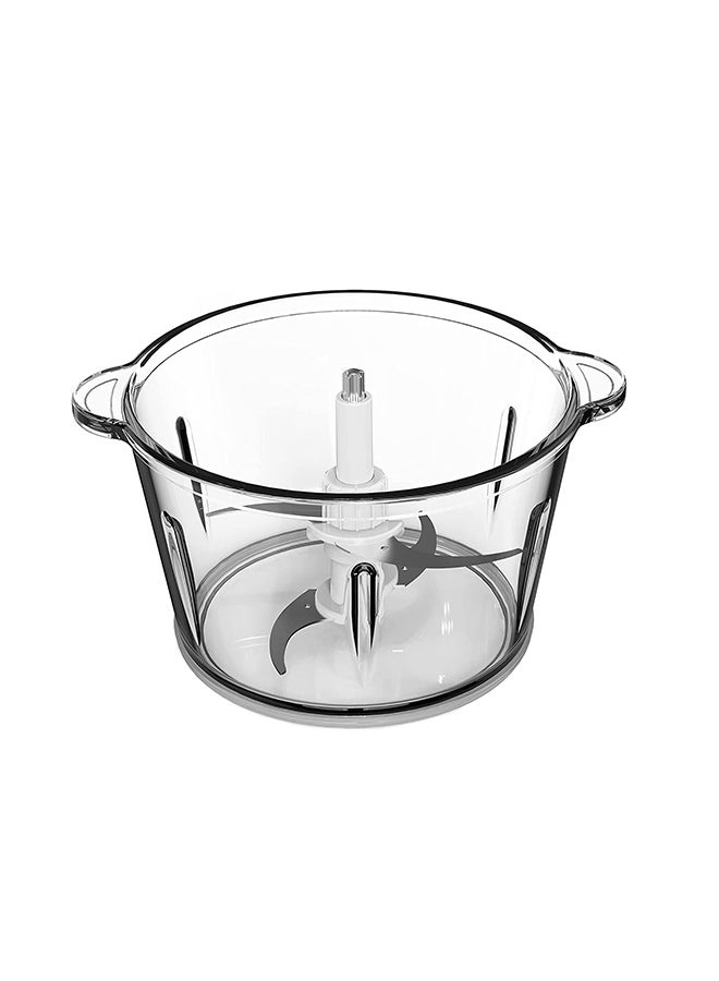 DAEWOO - Chopper With Mincer Grinder Function, With Glass Bowl And Quad Blade, Korean Technology 1.8 L 500.0 W DFC2052 White - Image 1