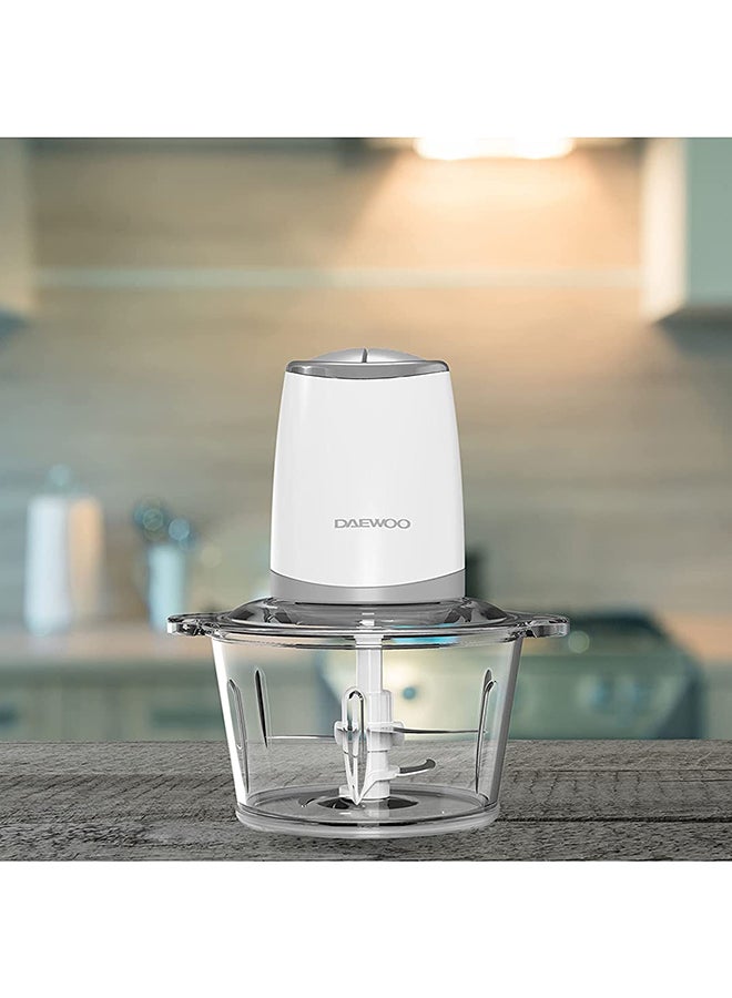 DAEWOO - Chopper With Mincer Grinder Function, With Glass Bowl And Quad Blade, Korean Technology 1.8 L 500.0 W DFC2052 White - Image 1