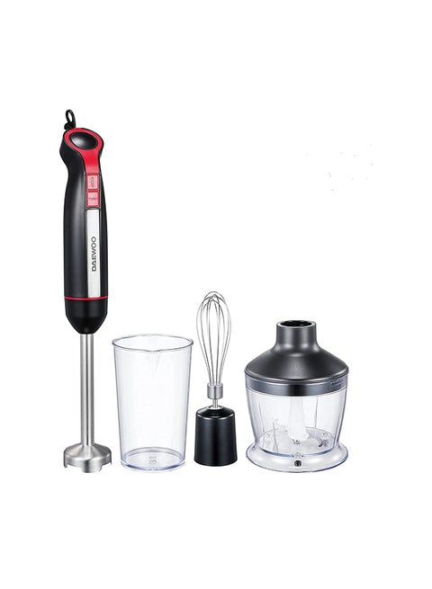 Stainless Steel Stem Hand Blender With Chopper And Whisk 3-in-1 400W Korean Technology DHB1540 Black
