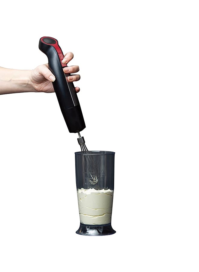 DAEWOO - Stainless Steel Stem Hand Blender With Chopper And Whisk 3-in-1 400W Korean Technology DHB1540 Black - Image 1