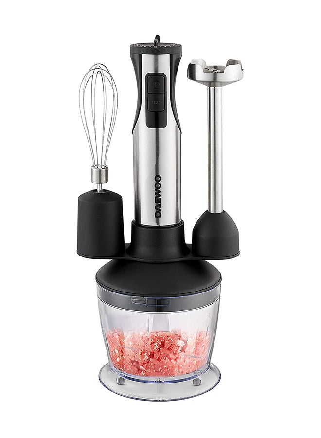 DAEWOO Stainless Steel Stem Hand Blender With Chopper And Whisk 3-in-1 600W Korean Technology DHB2340 Black  - Image 4