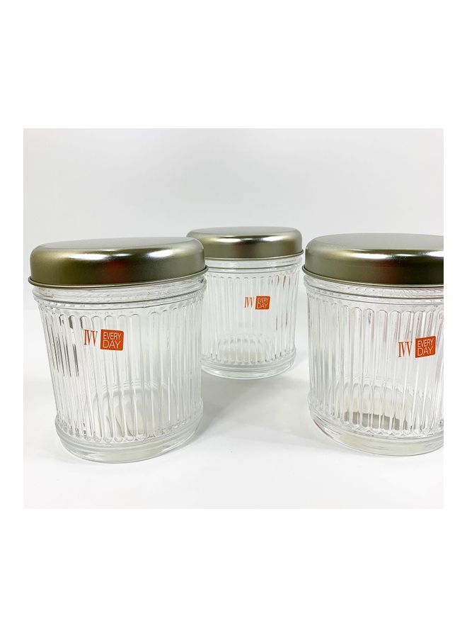 IVV Industrial Chic Jar With Aluminium Lid Transparent 12cm - Image 2