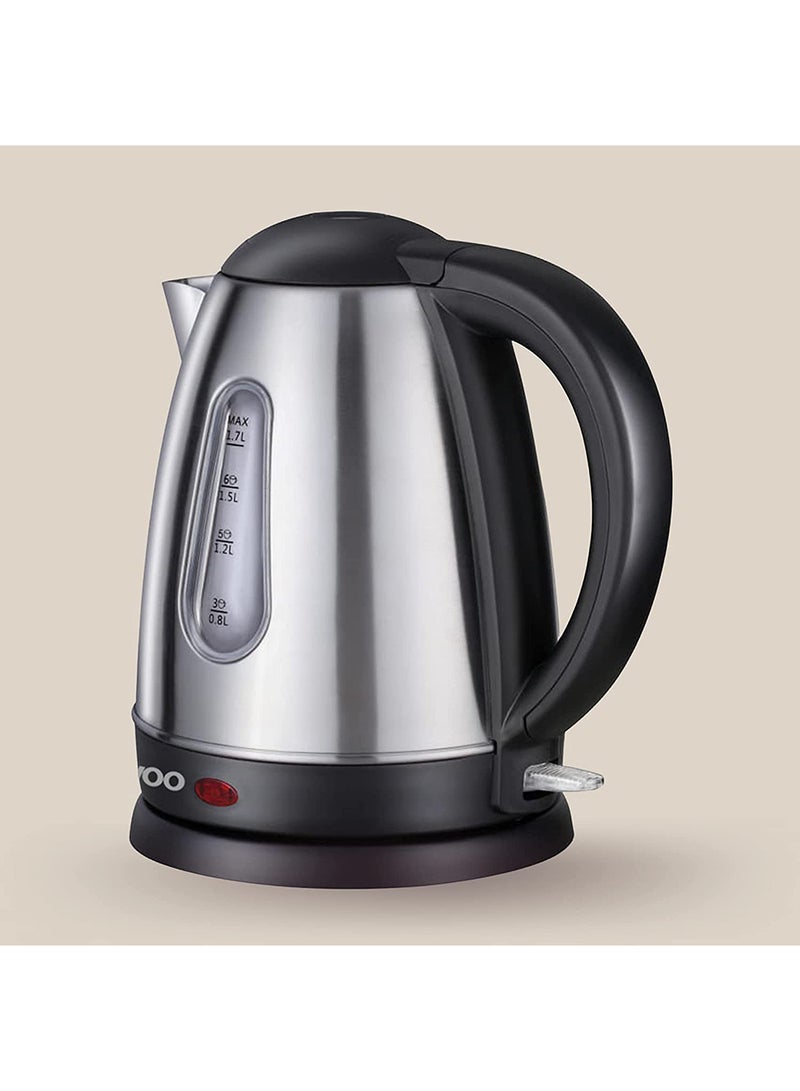 DAEWOO - Electric Kettle With Stainless Steel Body 1.7 Liters 1850W Korean Technology 1.7 L 2200 W DEK1588 Silver - Image 1
