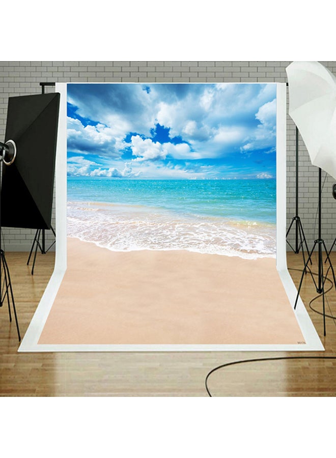 مي فازا لوح جداري يستخدم كخلفية للتصوير الفوتوغرافي بطابع الشاطئ ومشهد طبيعي للبحر، مقاس 150 ‏x‏‏‏ 210‏‏‏ سم متعدد الألوان - Image 1