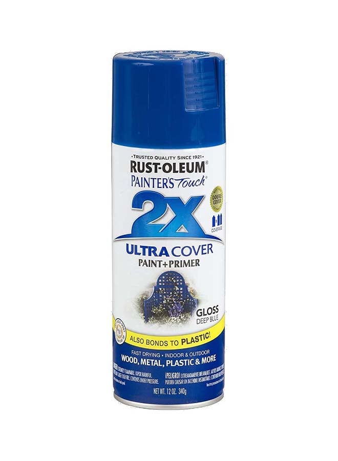 RUST-OLEUM Painters Touch Ultra Cover Gloss Paint Deep Blue  - Image 1