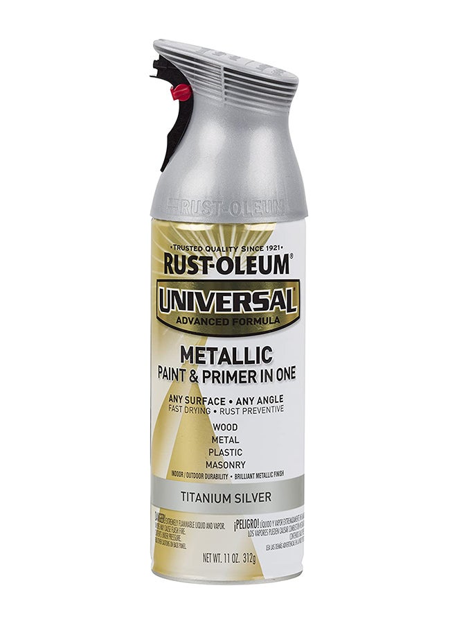 RUST-OLEUM Universal Metalic Paint And Primer Titanium Silver - Image 1