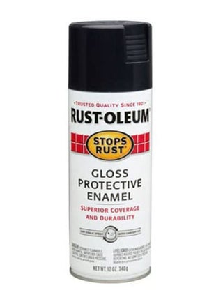 Stops Rust Protective Enamel Spray Paint Gloss Black - v1632730207/N14588196A_1