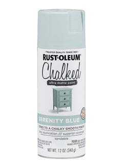 RUST-OLEUM Rust-Oleum 302595 Series Chalked Ultra Matte Spray Paint, 12 Ounce (Pack of 1) Serenity Blue  - Image 1