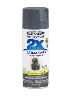 RUST-OLEUM Painter's Touch 2X Ultra Cover Paint And Primer Spray Dark Grey  - Image 1