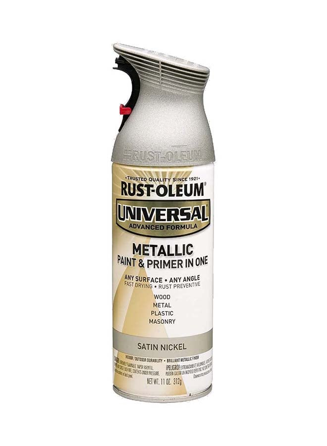 RUST-OLEUM - Universal Metallic Paint And Primer In One Spray Satin Nickel - Image 1