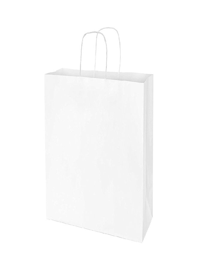 12-Piece Twisted Handles Paper Bag Set White - Image 3