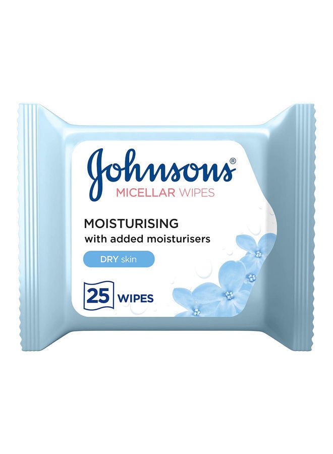 جونسون مناديل مبللة بماء الميسيلار للوجه أبيض 25 Piece - Image 1
