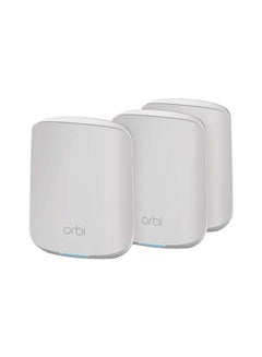 Orbi Mesh Wifi System (Rbk353)|Wifi 6 Mesh Router With 2 Satellite Extenders|Wifi Mesh Whole Home Dual Band Coverage Up To 3,750 Sq. Ft. And 30 Devices | Ax1800 Wifi 6 (Up To 1.8 GBps) White