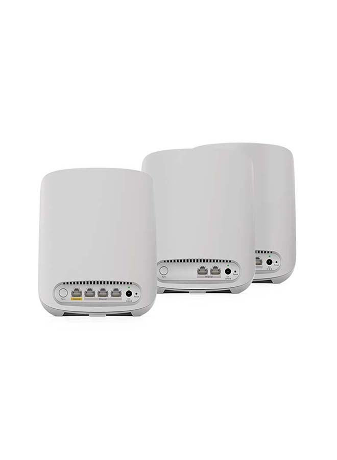 NETGEAR - Orbi Mesh Wifi System (Rbk353)|Wifi 6 Mesh Router With 2 Satellite Extenders|Wifi Mesh Whole Home Dual Band Coverage Up To 3,750 Sq. Ft. And 30 Devices | Ax1800 Wifi 6 (Up To 1.8 GBps) White - Image 1